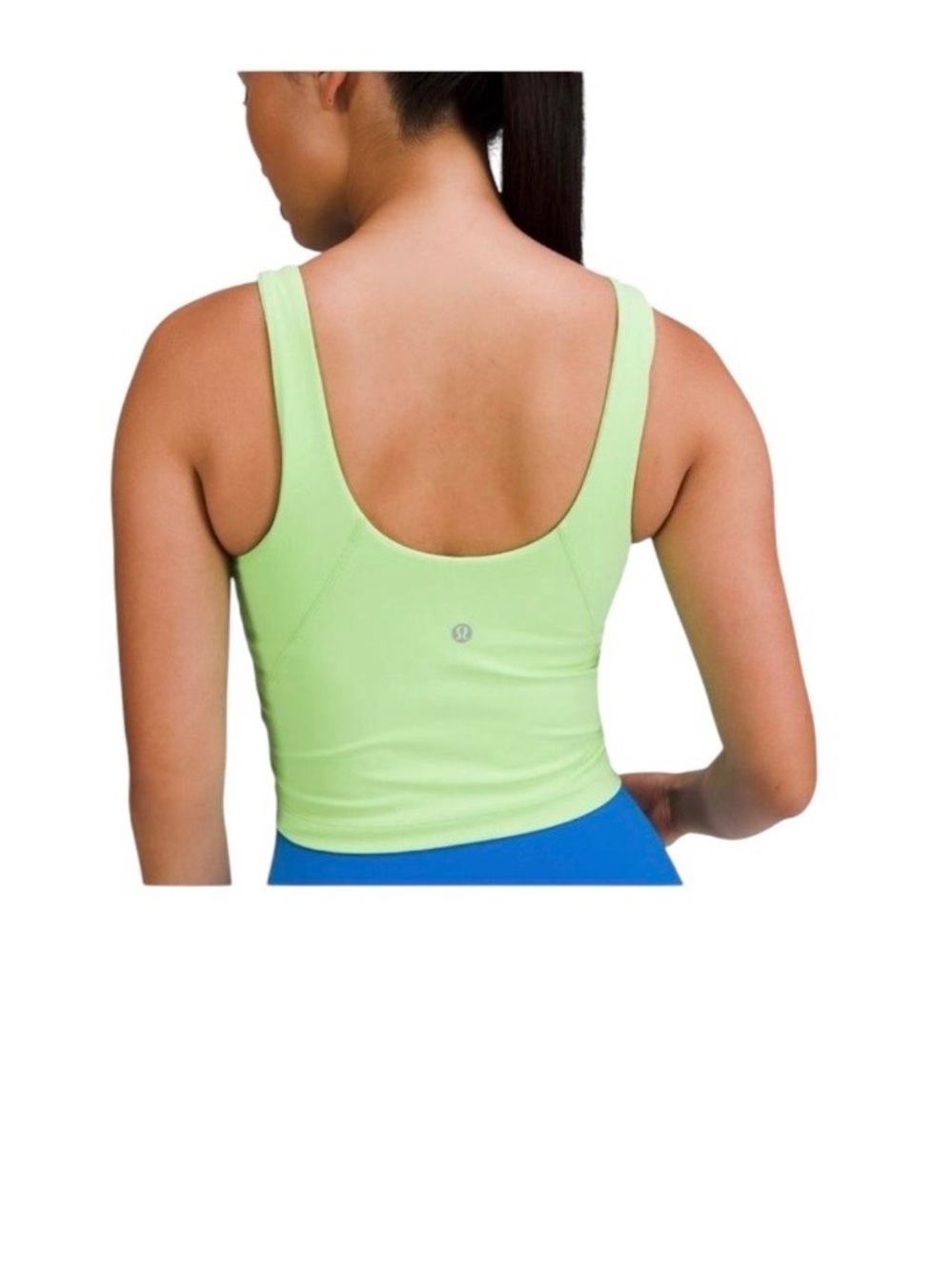 Lululemon neon lime  green align cropped tank top size 4